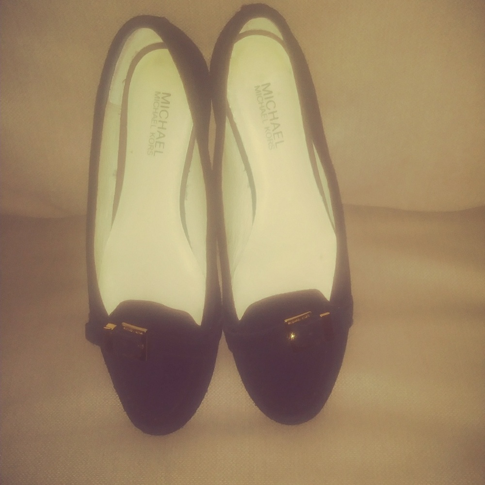 Michael Kors black suede loafers